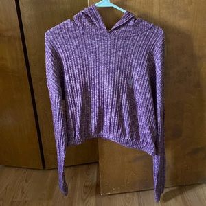 Maroon- Thin Cropped Hoodie